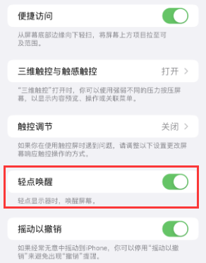 吉阳苹果授权维修站分享iPhone轻点无法唤醒怎么办 