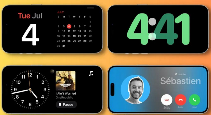 吉阳苹果手机维修分享iOS17横屏充电待机显示有什么好处 